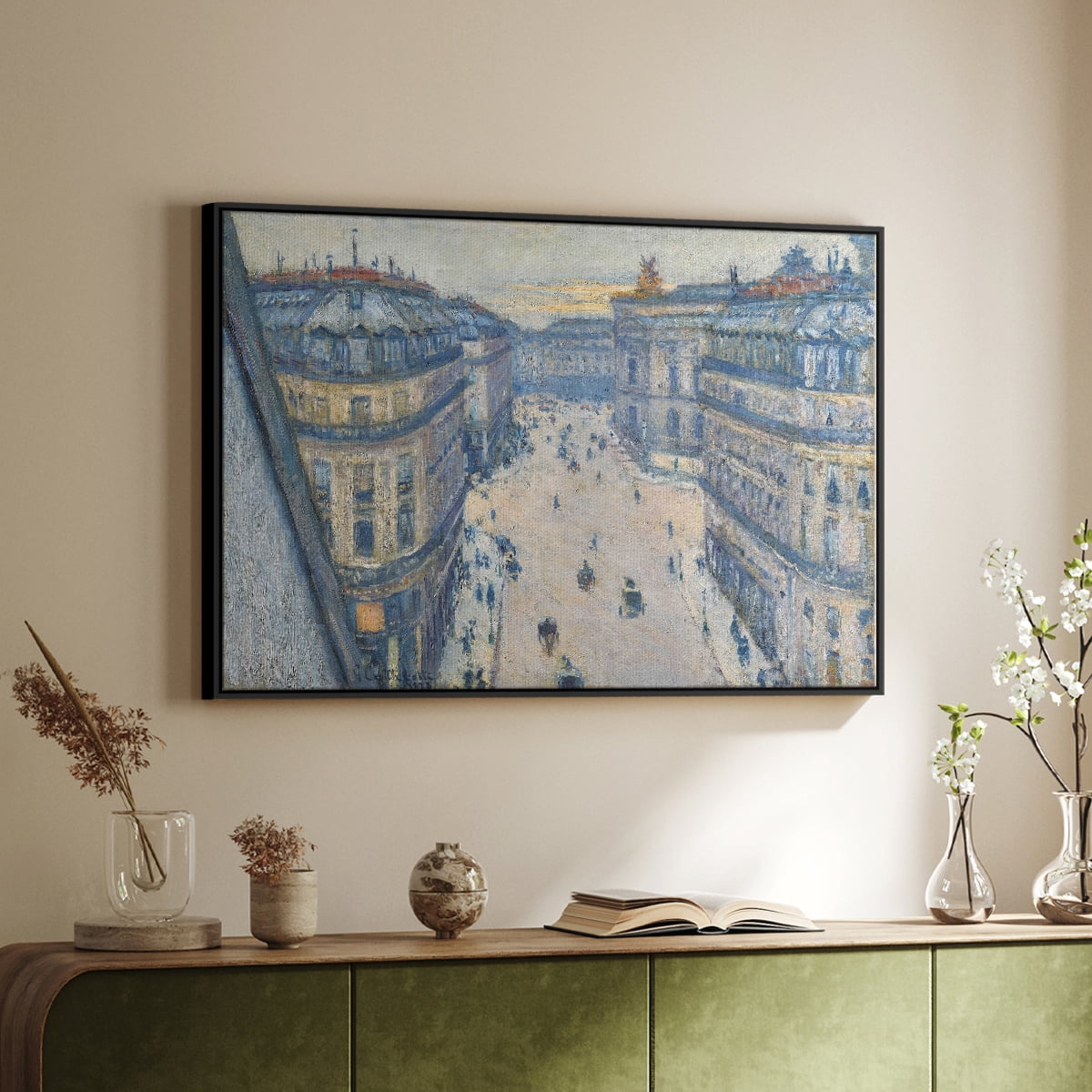 Vintage Landscape-CCXCII By Wexford Home Framed in Black Wood Gallery Wrapped Canvas 27 in. x 41 in.