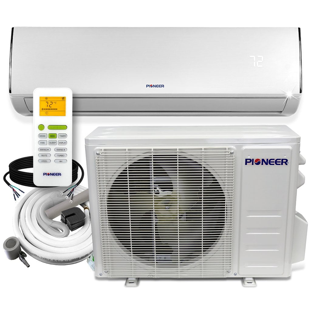 Pioneer Diamante Series Ductless Mini Split Air Conditioner Heat Pump 9 000 Btu 19 Seer 230v Full Set With 16 Ft Kit Walmart Com Walmart Com