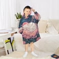 thumbnail image 6 of BZSMCE Wearable Blanket Hoodie Fashion Cosmic Cat in Bloom Home Wear, 6 of 7