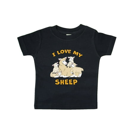 

Inktastic I Love My Sheep with Cute Sheep Family Gift Baby Boy or Baby Girl T-Shirt