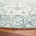 thumbnail image 3 of Safavieh Dip Dye Beranadette Floral Wool Area Rug, Blue/Ivory, 5' x 5' Round, 3 of 11