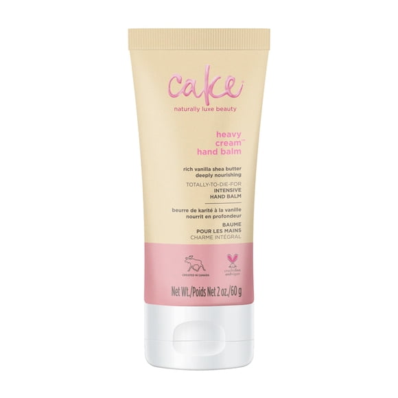 Cake Beauty Crema para manos Crema espesa - Bálsamo reparador intensivo para manos - Humedad rica - Manteca de karité y aloe vera - Para manos secas - Tamaño de viaje 2 oz.