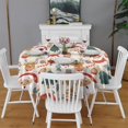 thumbnail image 2 of Christmas Round Tablecloth 70x70in(178x178cm) – Waterproof Polyester Table Cover with Full Print Design, Wrinkle Resistant & Washable for Kitchen Dining Party Decor, 2 of 6