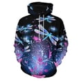 thumbnail image 3 of Neon Dragonfly With Golden Ornament And Rose With Shiny Smoke And Stars Oversized Hoodies For Woman Pullover With Pocket Comfortable Fation Pullover Hoodie S-5XL, 3 of 4