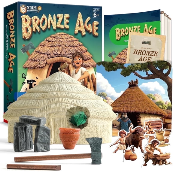 Piano Potato Bronze Age Fossil Dig Kit for Kids Ages 6-12, Dig it Up Ancient Creatures Kit, Archaeology Kits with Mining Kit Tools