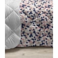 thumbnail image 3 of Blush Pink Down Alternative Comforter, Repetitive Geometric Pattern of Abstract Plus Signs and Squares, Microfiber Quilt for All Season, 5 Sizes, Blush Tan and Dark Blue, by Ambesonne, 3 of 3