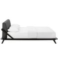 thumbnail image 4 of Modway Luella Solid Wood/Fabric Queen Platform Bed in Walnut/Gray, 4 of 6