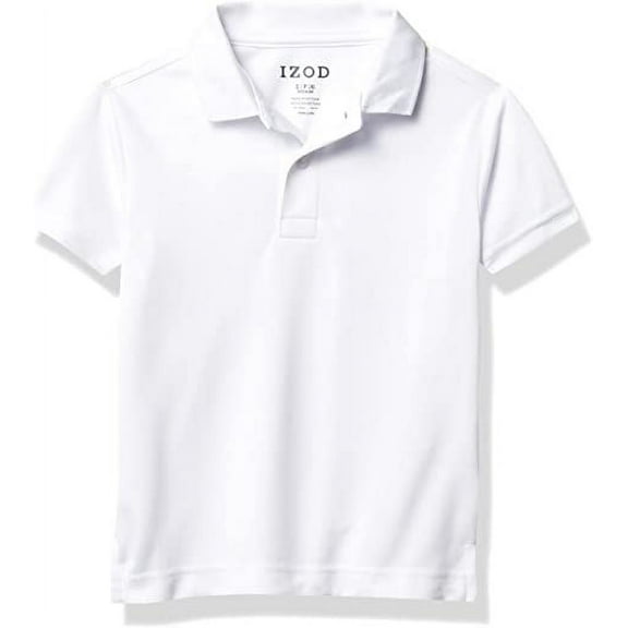 IZOD WHITE Boy's School Uniform Short Sleeve Polo Shirt, US 2T