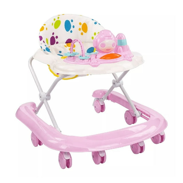 Andadera Musical de Bebé Interactiva Plegable Portátil, ROSA