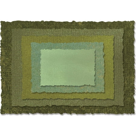 UPC: 0630454247609 | Sizzix Thinlits Die Set 5PK Stacked Deckle by Tim Holtz