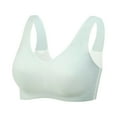 thumbnail image 2 of DuoJiaJ Comfort Bra Everyday Bra V Neck Soft Lightweight Womens Basic Bra Plus Size Bras Green, 2 of 5