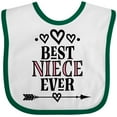 thumbnail image 3 of Inktastic Best Niece Ever from Aunt Girls Baby Bib, 3 of 4