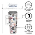 thumbnail image 4 of Pastel Halloween Pattern Tumbler with Handle and Lid,40oz Double Wall Vacuum Insulated Tumbler,Cups Gift for Women and Men, 4 of 7