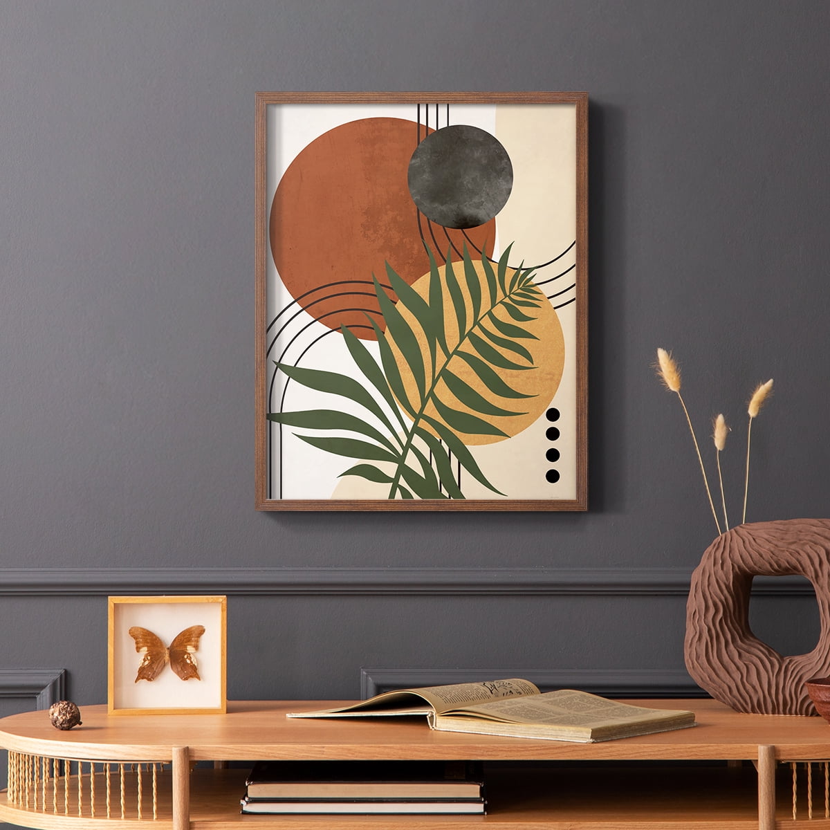 Contemporary Palm I in Paper Solid Wood 11 x 14 Framed Print