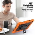 thumbnail image 4 of Case for iPad Air 11 Inch M3 2025/M2 2024 (7th/6th Gen) with Screen Protector, 360 Degree Rotating Kickstand Hand Strap Heavy Duty Shockproof Cover with Shoulder Strap, Orange, 4 of 7
