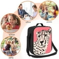 thumbnail image 5 of Bingfone Pink Cheetah Art Reusable Insulated Lunch Bag Cooler for Work School Picnic or Travel, 5 of 7