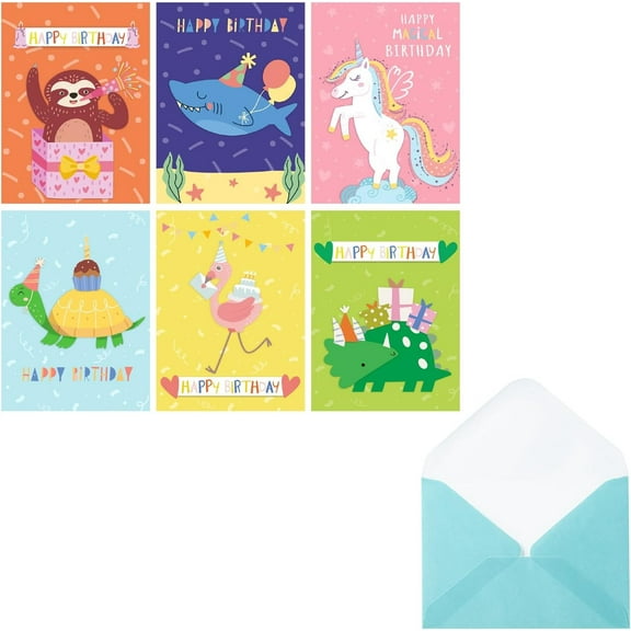 Mr. Pen- Happy Birthday Cards for Kids, 3.75" x 5.2", 48 Pack with Envelopes