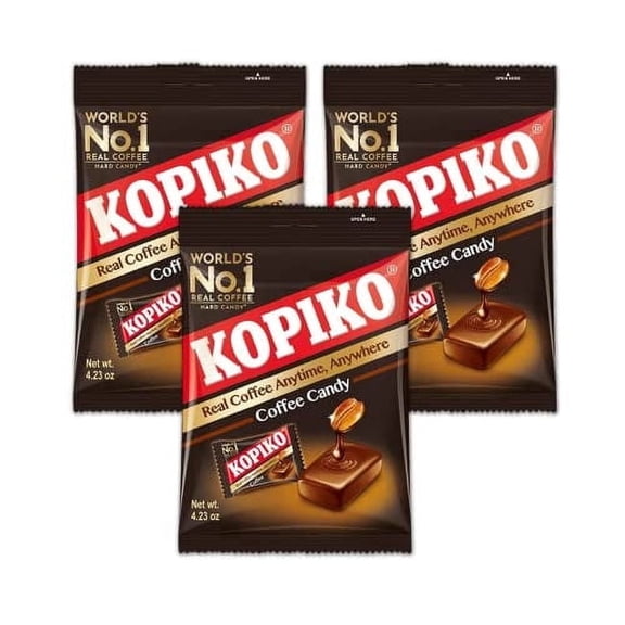 Kopiko Coffee Candy Bundle. 4.23 Oz Bags Pack of 3