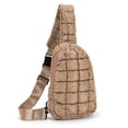 thumbnail image 2 of Spencer Sling Backpacks Small Puffer Sling Bag for Women Men Quilted Fashion Waist Packs Puffy Crossbody Bag Chest Bag for Travel, Khaki, 2 of 10
