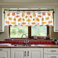 thumbnail image 3 of Yayeee Kitchen Curtains Tier Set of 2 Light Filtering 57"x24" Over Sink Window Panels, Yellow Leaves, 3 of 7