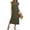 Army Green, variant on Kukoosong Women's Slim Fit Sundress Tea-Length Sleeveless Crew Neck Solid Color Casual Party Cocktail Summer Dresses
