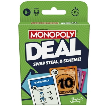 Monopoly Deal Card Game, Quick-Playing Family Card Game for 2-5 Players, Ages 8 