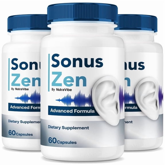 (3 Pack) Sonus Zen Capsules – Original Formula with a Premium, Natural Blend to Support Ear Health, Hearing Comfort & Auditory Balance | Clean and Gentle, Easy-to-Take Daily Pills (180 Capsules)