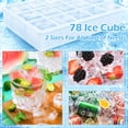 thumbnail image 5 of Giphtpoeet 4 Pack 78 Cubes Silicone Ice Cube Trays with Lid Large&Small Sizes Ice Molds for Freezer, Whiskey, Baby Food, 5 of 9