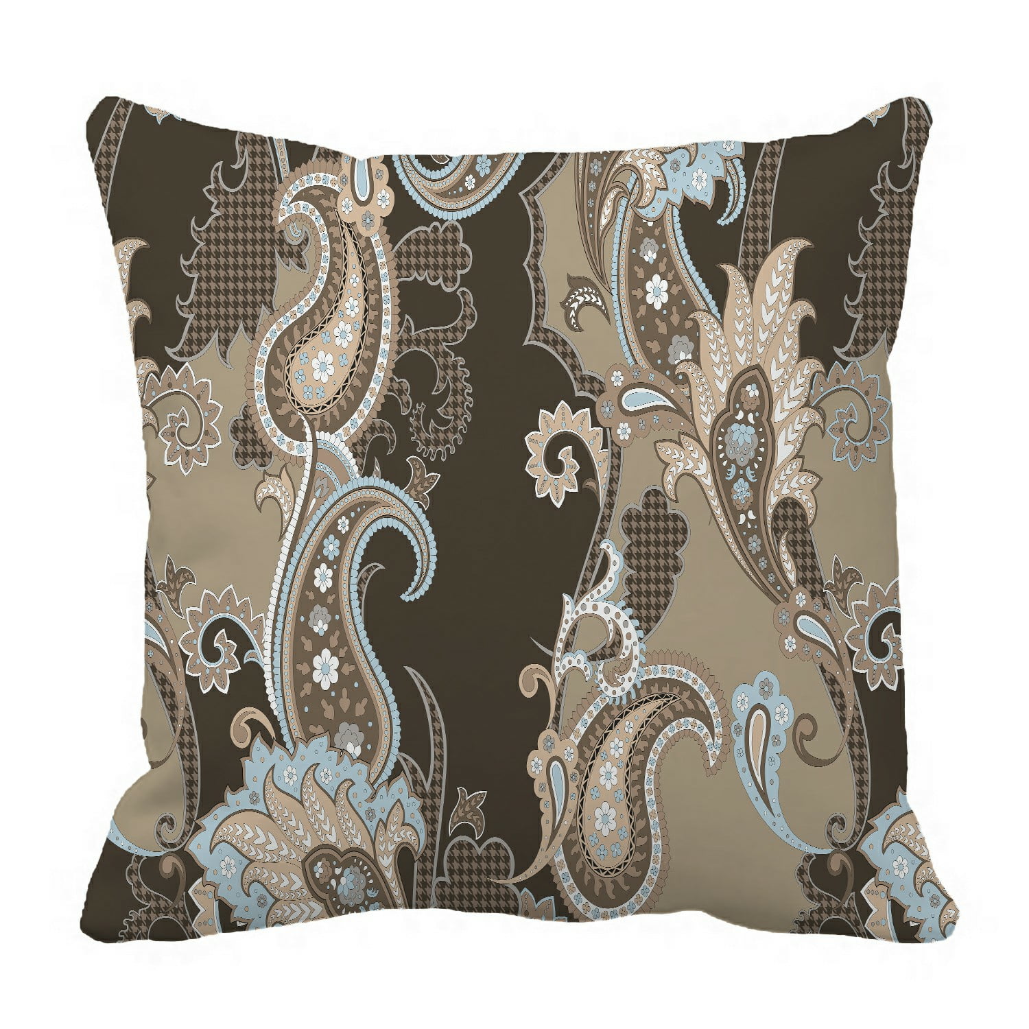 ECZJNT Textile paisley pattern in beige brown peach light blue colors