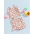 thumbnail image 4 of Bagilaanoe 2pcs Newborn Baby Girl Short Pants Set Print Sleeveless Tank Tops + Shorts 3M 6M 12M 18M 24M Infant Casual Summer Outfits, 4 of 8