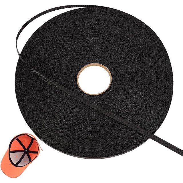 Tira reductora de talla de sombrero negra de 0,2 pulgadas, inserto para coser gorras.