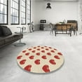 thumbnail image 4 of Ahgly Company Machine Washable Indoor Round Transitional Vanilla Gold Area Rugs, 5' Round, 4 of 7