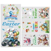 Darzheoy Easter Treat Bags, Easter Cellophane Treat Bags,50 PCS Easter Candy Bags, Easter Cooikes Gift Bags with 60 PCS Gold Ties for Easter Party Favor Supplies