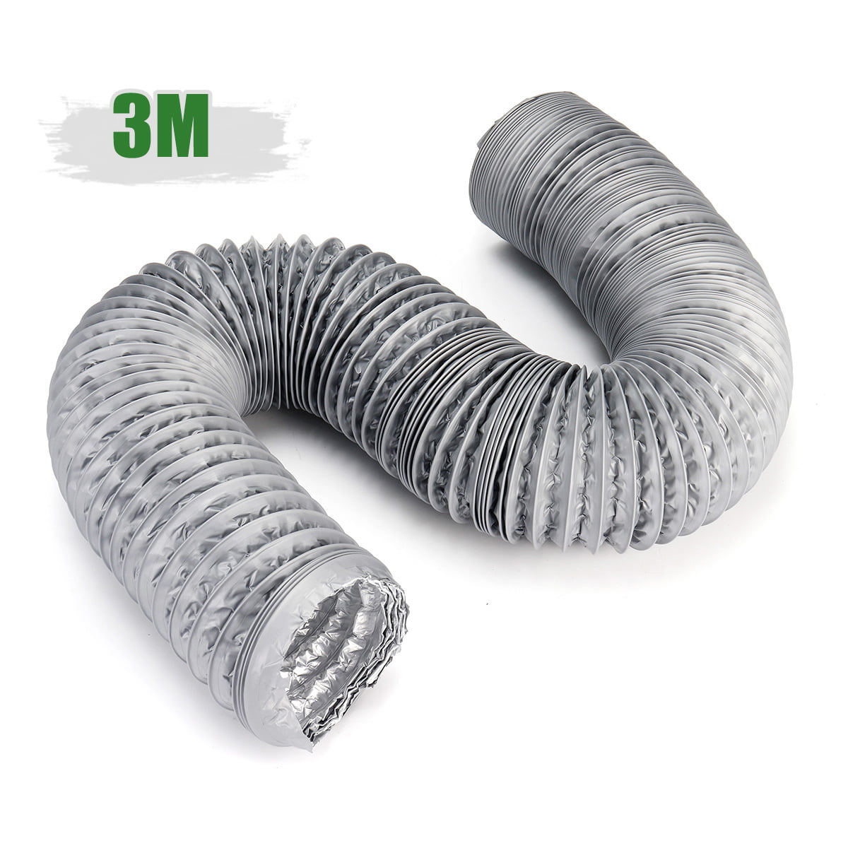 Gray 5ft /10ft /20ft Flexible Air Ventilation Pipe Ducting Exhaust Hose