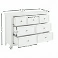 thumbnail image 5 of Modern Farmhouse 7 Drawer Dresser Chests, Dressers for Bedroom, Wood Rustic TV Stand of Drawers Closet Organizer & Storage Clothes for Living Room, Hallway, 5 of 12