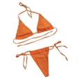 thumbnail image 2 of Qertyioot Womens Bikini Tops Sale Sexy High Breast Contrast Print Split Set Two Piece Swimsuit Sets, 2 of 3