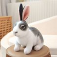 thumbnail image 3 of Conejo de peluche realista para niños, juguete de 30cm de imitación de piel de conejo de pascua, modelo bonito para decoración del hogar, regalo de cumpleaños, 3 of 5