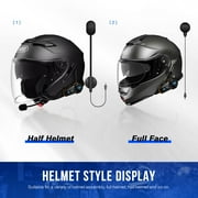 Fodsports FX8 Pro Motorcycle Helmet Intercom Bluetooth Headset with FM Radio for 8 Riders 1000m Wireless Communication System