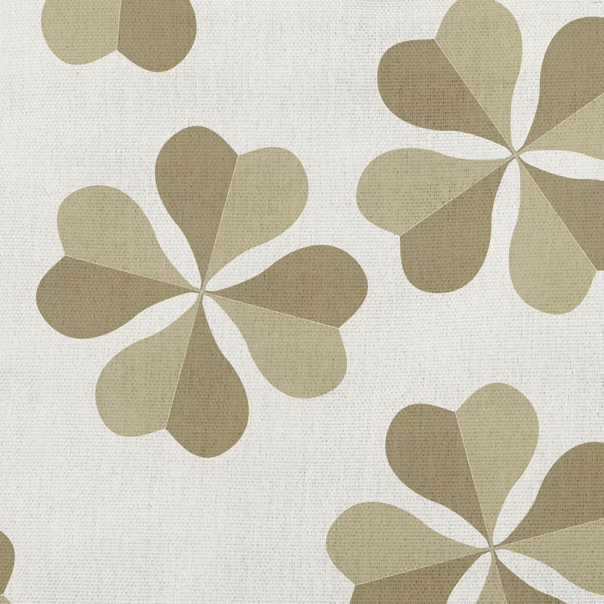 Simply Daisy 18 in x 18 in Modern and Contemporary White and Brown Floral Polyester Throw Pillow