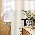 thumbnail image 3 of No Hook Shower Curtain, Letter P Shower Curtains for Bathroom with See Through Top Window, Monogram Words Waterproof & Washable Bath Curtain Narrow 54"x78", 3 of 9