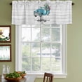 thumbnail image 4 of 2 Pack Valances for Windows, Blue Truck Window Valances for Living Room/Bedroom/Bathroom, Sunmmer Car Tropical Plants Cactus Wooden Light Filtering Kitchen Curtain Valance 54"W x18" L, 4 of 9