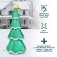 thumbnail image 4 of Sunnydaze Outdoor Pre-Lit Towering Christmas Tree Inflatable Yard Decoration - 9.5' - Green, 4 of 10