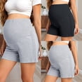 thumbnail image 2 of MEZZALL Women Maternity Shorts Solid Color For Summer Casual Loose Fit Breathable Wear Comfortable Pregnancy Pants For Outdoor Walking Relaxed Fit Pregnant Shorts, 2 of 5