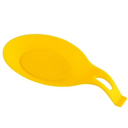 

Fly Sunton Heat Resistant Spoon Holder Silicone Spoon Rest Spoon Holder Durable for Kitchen(Yellow)