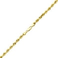 thumbnail image 5 of 10K Yellow Gold Solid Diamond Cut Rope Chain Necklace (6mm, 30"), 5 of 9