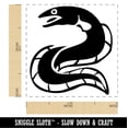 thumbnail image 2 of Eel Conger Long Fish Self-Inking Rubber Stamp Ink Stamper - Lime Green Ink - Small 1 Inch, 2 of 7
