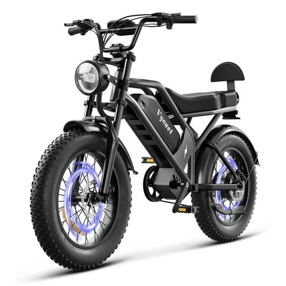 G52 750W (1500W Peak) Electric Bike for Adults, 48V 18Ah Battery, 32MPH Top Speed, 68 Mile Range, 20"x4" Fat Tire E-Bike, UL 2849 Certified