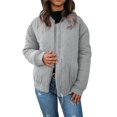 thumbnail image 1 of REDHOTYPE Women's Button Long Sleeve Brushed Jacket Coats with Pockets, 1 of 1