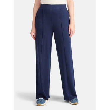 Time and Tru Women's Wide Leg Knit Pant, Sizes XS-XXXL