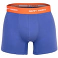 thumbnail image 2 of Happy Shorts Calzoncillos para Hombre, Paquete de 3 - Retro Jersey, Cintura con Logotipo Morado/Negro/Gris XL (X-Large), 2 of 7